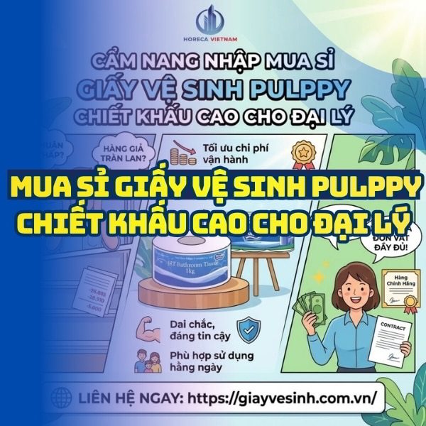 Mua sỉ giấy vệ sinh pulppy giá tốt giao hàng tận nơi tại Horeca Việt Nam