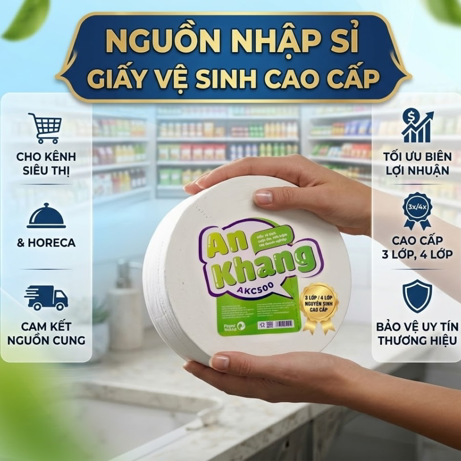 Horeca Việt Nam nguồn nhập sỉ giấy vệ sinh cao cấp giá sỉ cao cấp cho kênh siêu thị