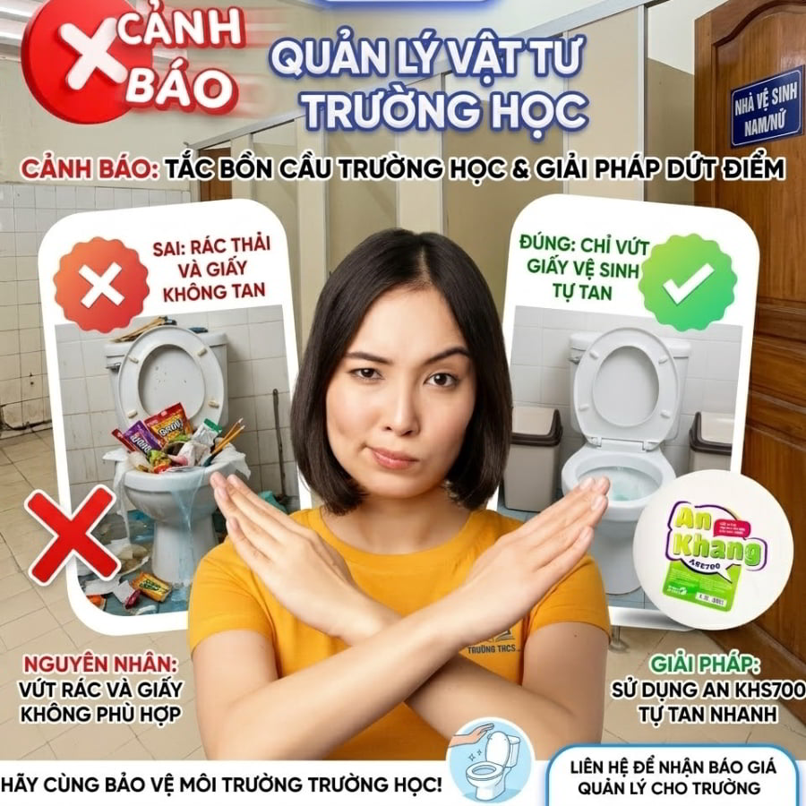 Tại sao trường học hay tắc bồn cầu