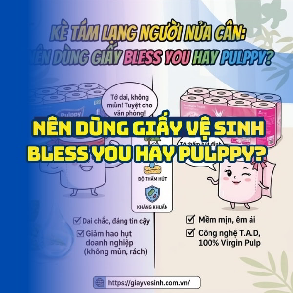 So sánh bless you và pulppy nên dùng giấy vệ sinh nào tốt nhất tại Horeca Việt Nam