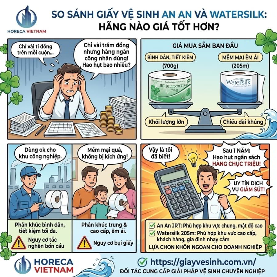 So sánh an an và watersilk hãng nào tốt hơn? tại Horeca Việt Nam