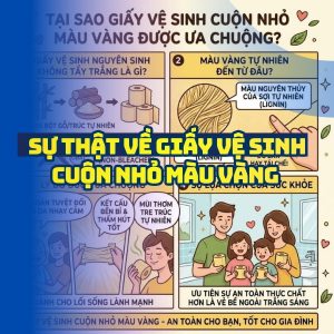 Sự thật về giấy vệ sinh cuộn nhỏ màu vàng tại Horeca Việt Nam