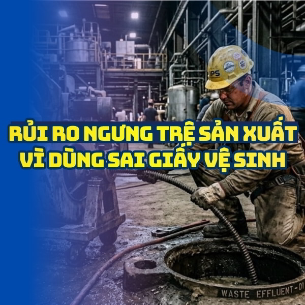 Tác hại tắc bồn cầu khu công nghiệp gây ngừng trệ sản xuất cho nhà máy