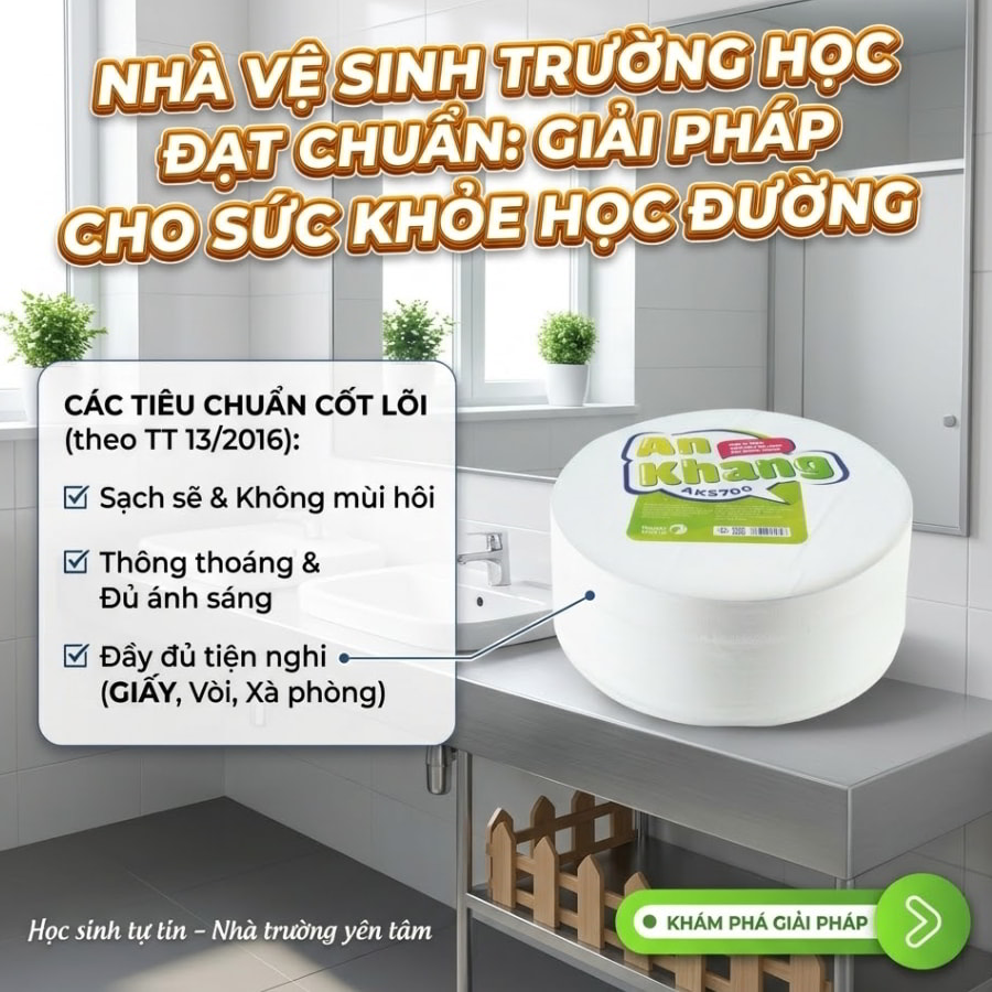 Tiêu chuẩn nhà vệ sinh trường học