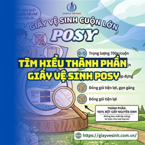 Tìm hiểu thành phần giấy vệ sinh posy an toàn tại Horeca Việt Nam