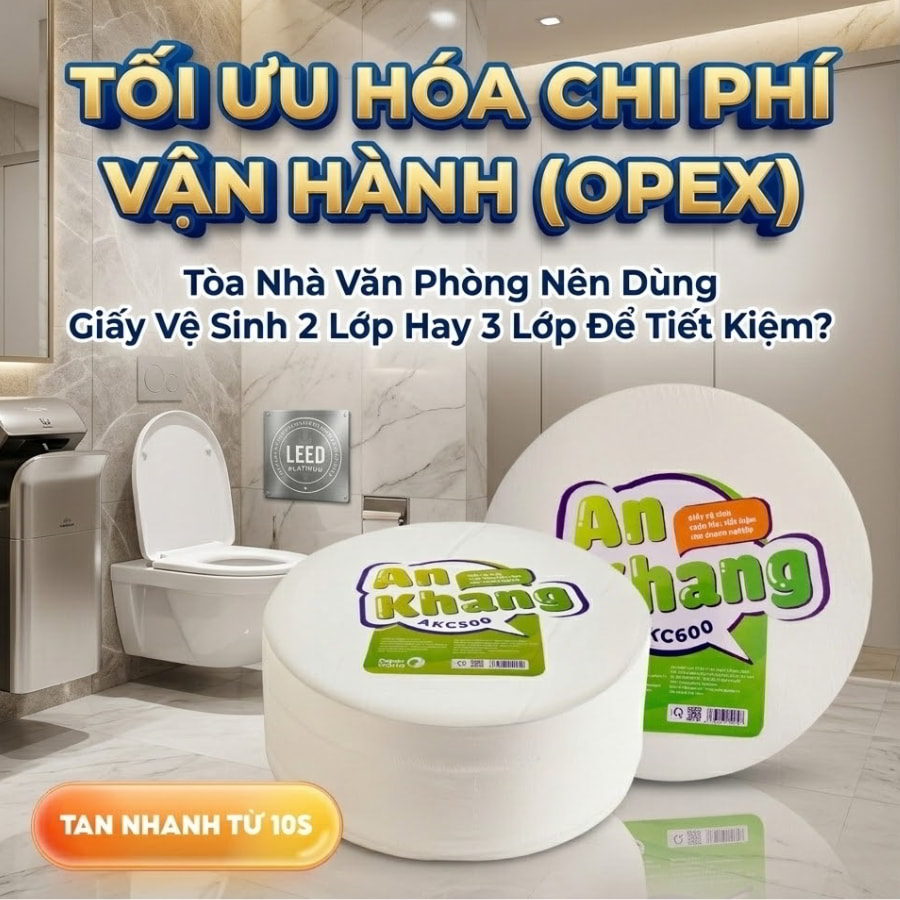 Giấy vệ sinh cho tòa nhà chuẩn LEED