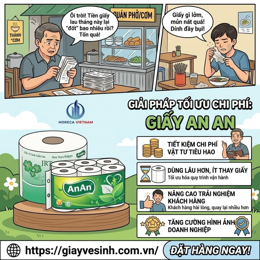 Mua giấy an an cho quán ăn bình dân uy tín giá sỉ tốt nhất tại Horeca Việt Nam