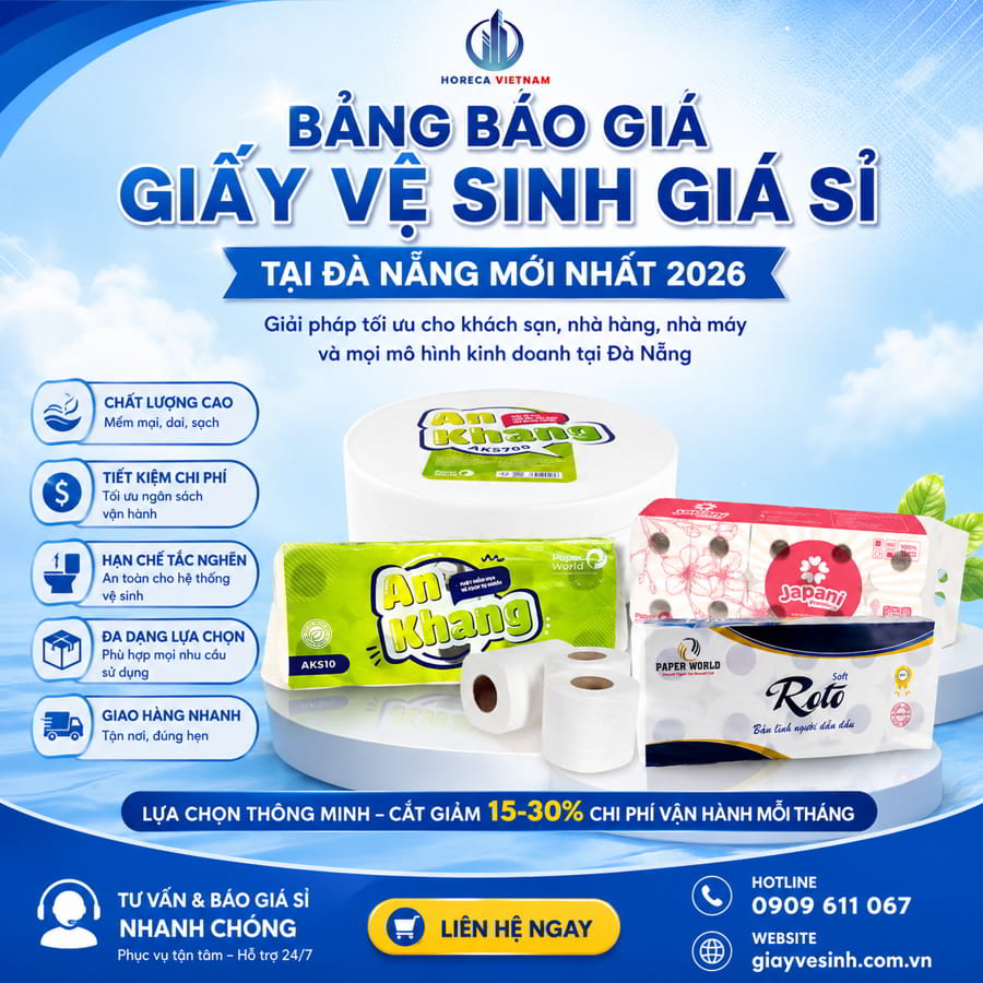 Báo giá giấy vệ sinh Đà Nẵng mới nhất tại Horeca Việt Nam