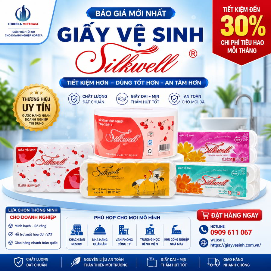Báo giá giấy vệ sinh Silkwell mới nhất tại Horeca Việt Nam