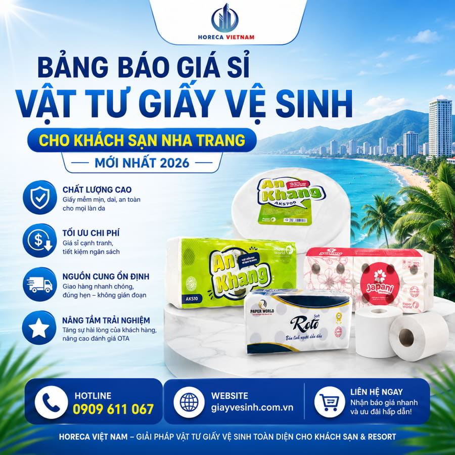 Báo giá giấy vệ sinh Nha Trang uy tín giá tốt nhất tại Horeca Việt Nam