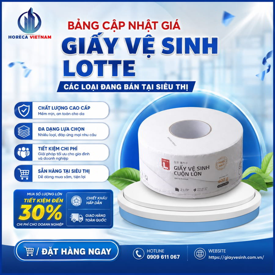 Bảng cập nhật giá giấy vệ sinh lotte mới nhất tại Horeca Việt Nam