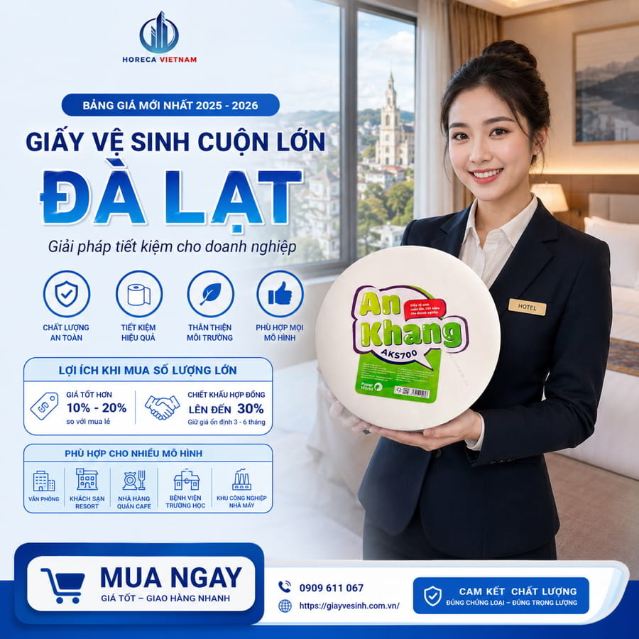 Báo giá giấy vệ sinh Đà Lạt mới nhất tại Horeca Việt Nam