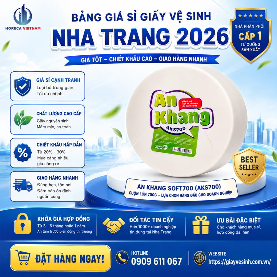 Báo giá giấy vệ sinh Nha Trang giá tốt chiết khấu cao giao hàng nhanh tại Horeca Việt Nam