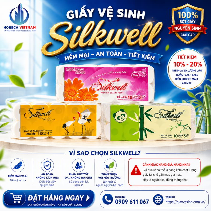 Báo giá giấy vệ sinh silkwell 10 cuộn mới nhất