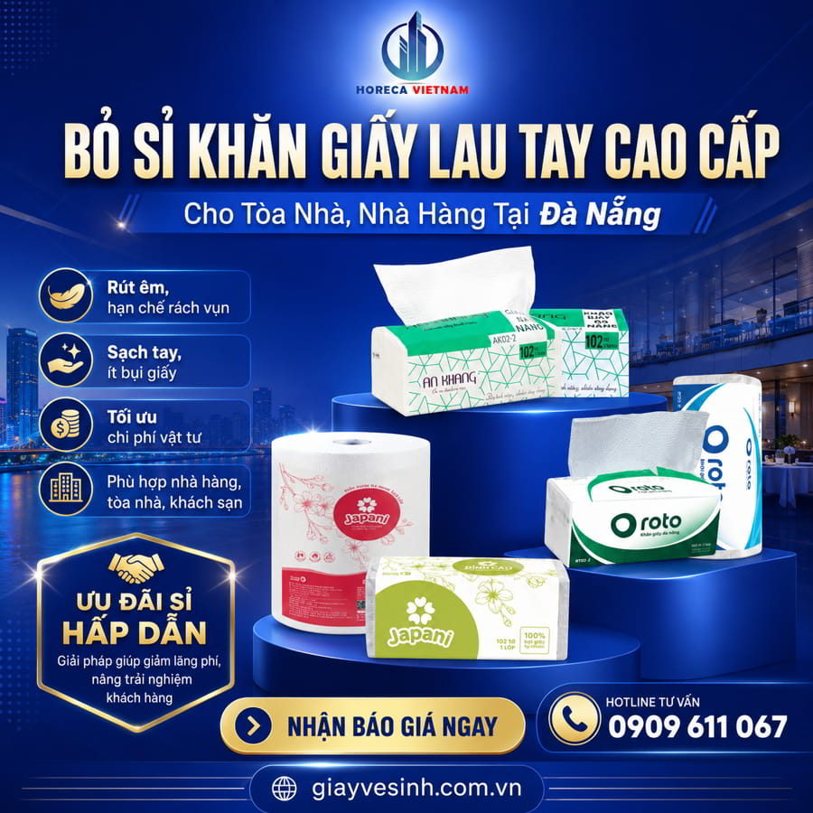 Bỏ sỉ khăn giấy lau tay Đà Nẵng uy tín giá tốt tại Horeca Việt Nam
