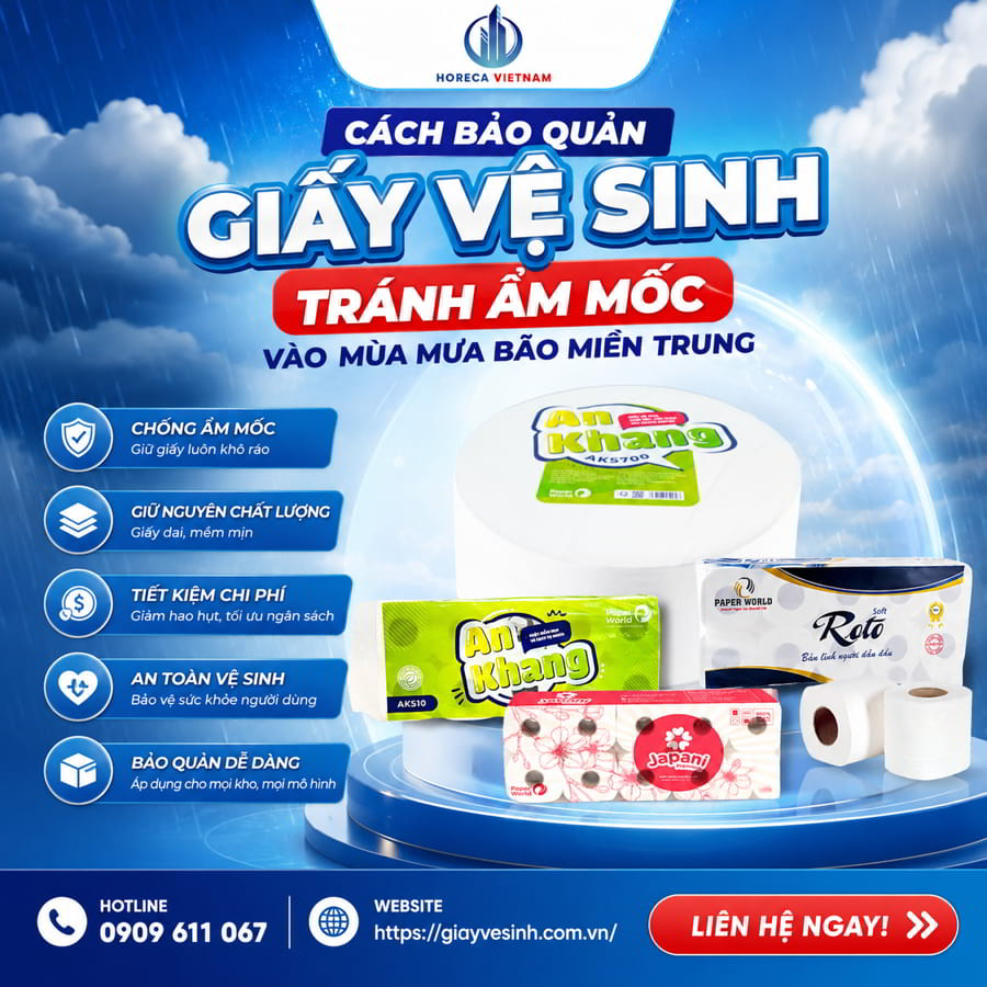 Cách bảo quản giấy mùa mưa Miền Trung tại Horeca Việt Nam
