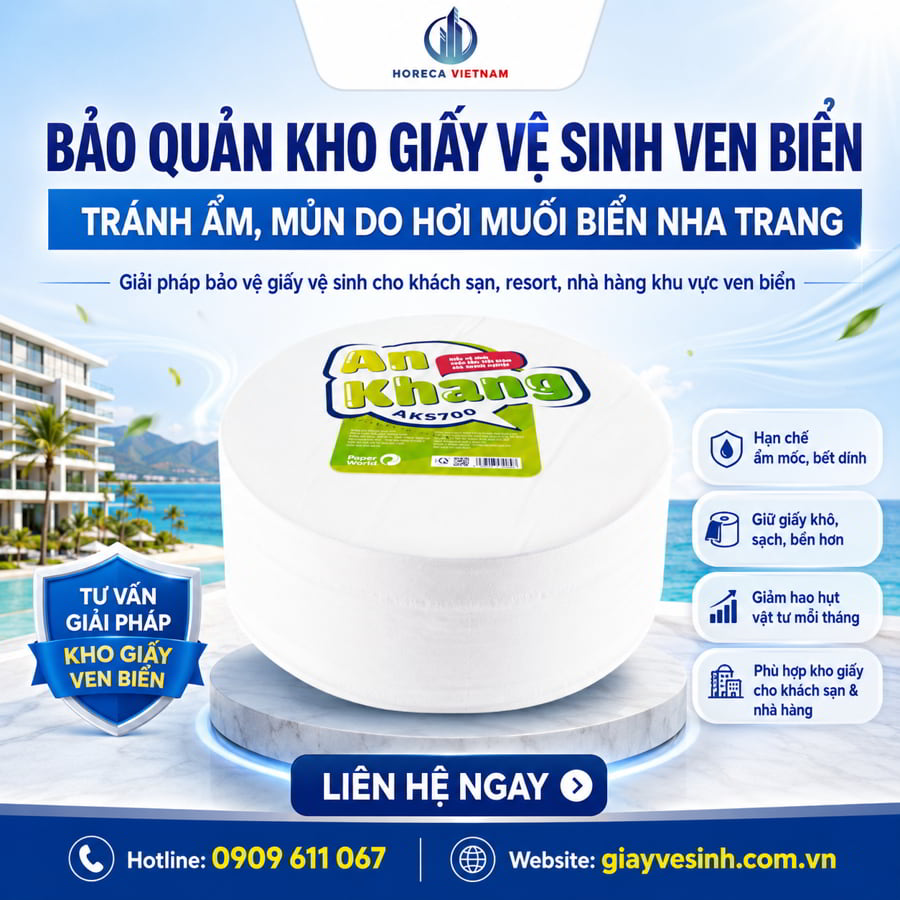Cách bảo quản giấy vệ sinh vùng biển Nha Trang tại Horeca Việt Nam