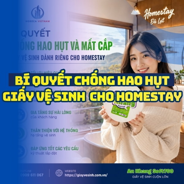 Cách chống hao hụt giấy vệ sinh homestay uy tín tại Horeca Việt Nam
