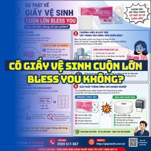 Có giấy vệ sinh cuộn lớn bless you dành cho nhà hàng khách sạn không?