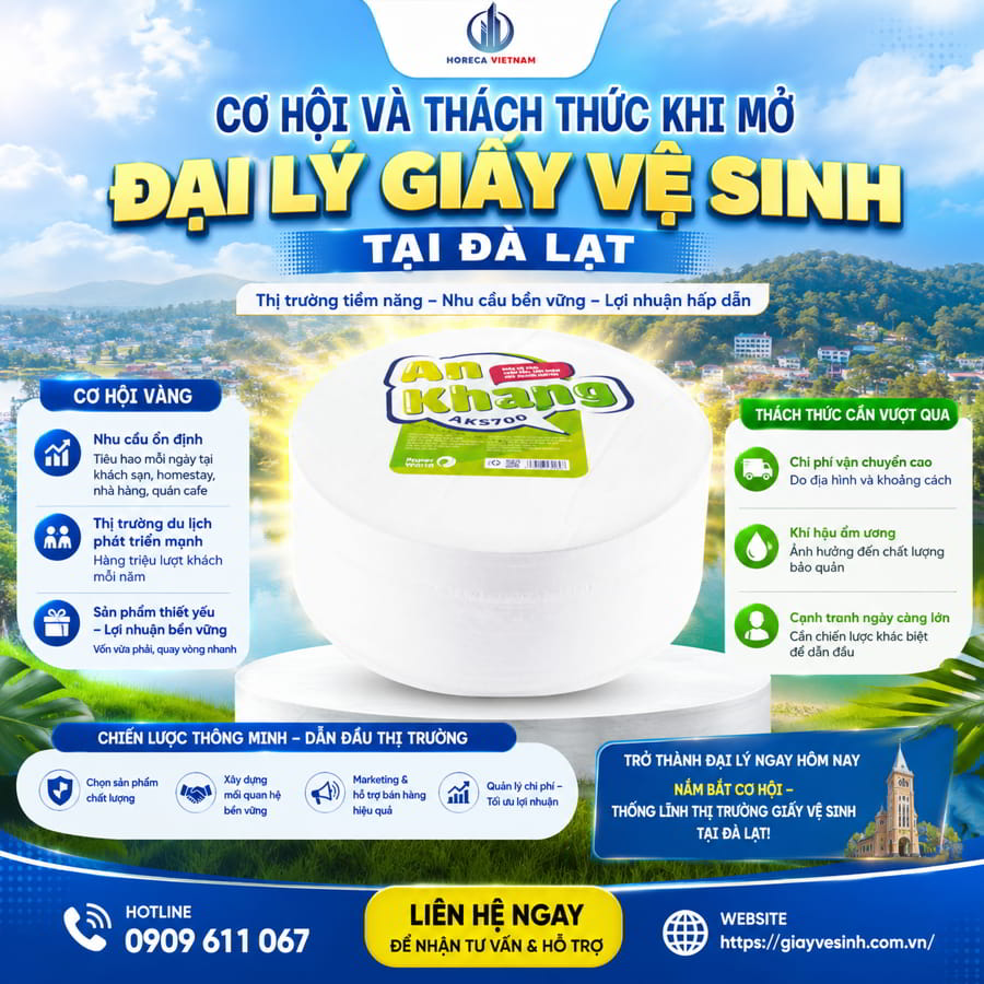 Cơ hội và thách thức khi kinh doanh giấy vệ sinh ở Đà Lạt
