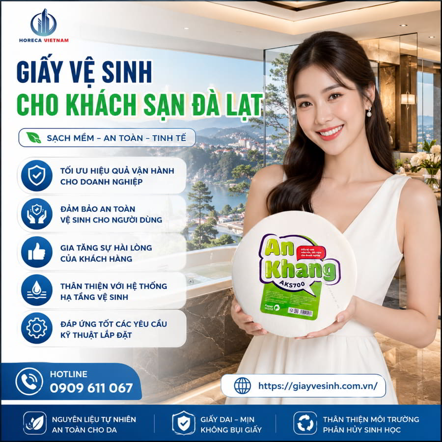 Cung cấp giấy vệ sinh cho khách sạn Đà Lạt chính hãng cao cấp giá tốt nhất tại Horeca Việt Nam