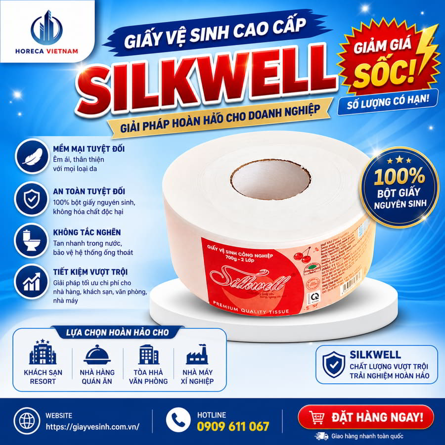 Cung cấp giấy vệ sinh silkwell cao cấp tại Horeca Việt Nam