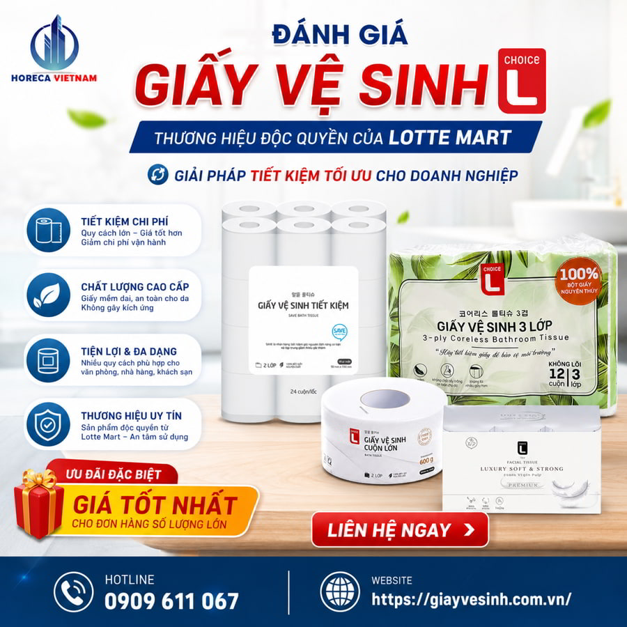 Đánh giá giấy vệ sinh choice l thương hiệu độc quyền của Lotte Mart