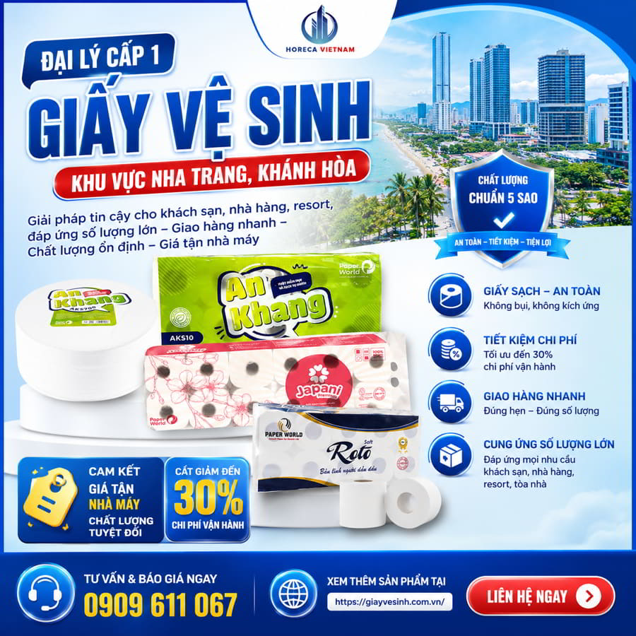 Đại lý giấy vệ sinh Nha Trang uy tín giá sỉ tốt nhất