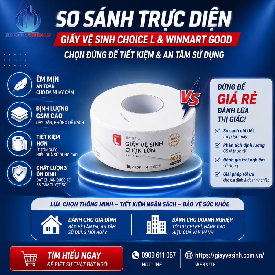 So sánh giấy vệ sinh Lotte và Winmart một cách trực diện nhất.