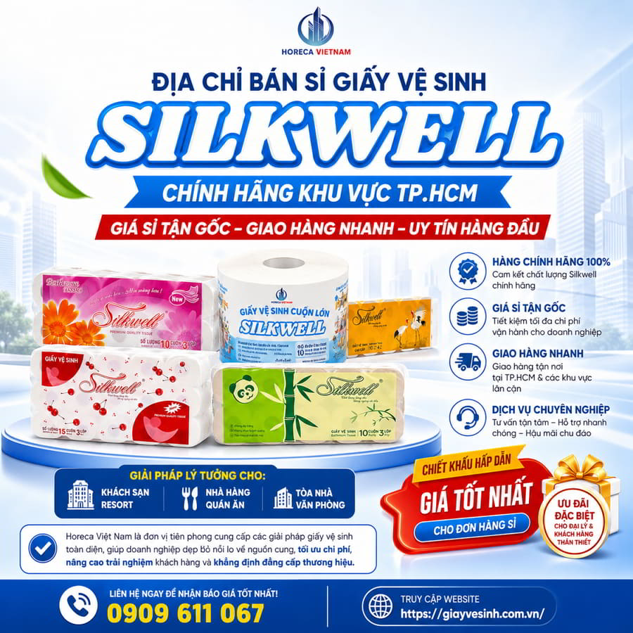 Horeca Việt Nam địa chỉ tổng kho giấy silkwell TPHCM uy tín giá sỉ tốt nhất