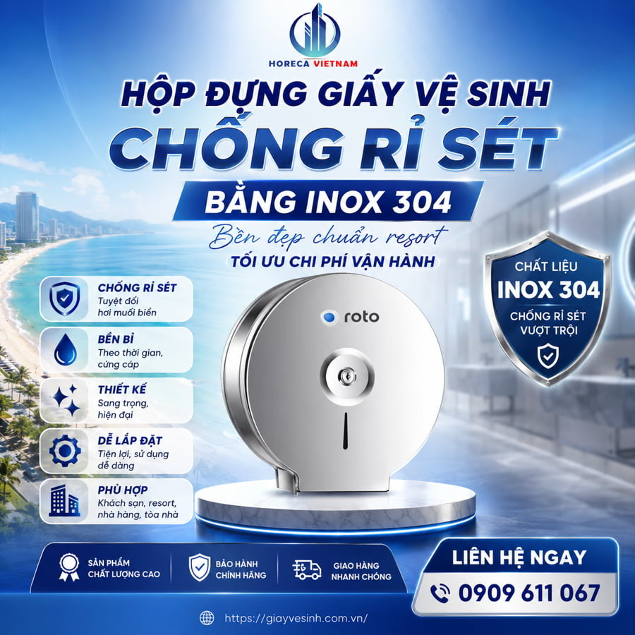 Địa chỉ mua hộp đựng giấy vệ sinh Nha Trang cao cấp tại Horeca Việt Nam
