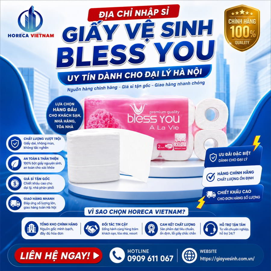 Horeca Việt Nam tổng kho giấy bless you Hà Nội uy tín giá sỉ tốt nhất
