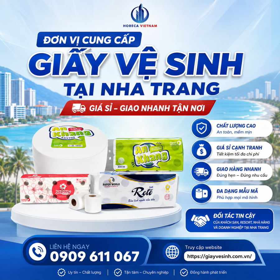 Đơn vị cung cấp giấy vệ sinh Nha Trang uy tín giá sỉ tốt nhất tại Horeca Việt Nam