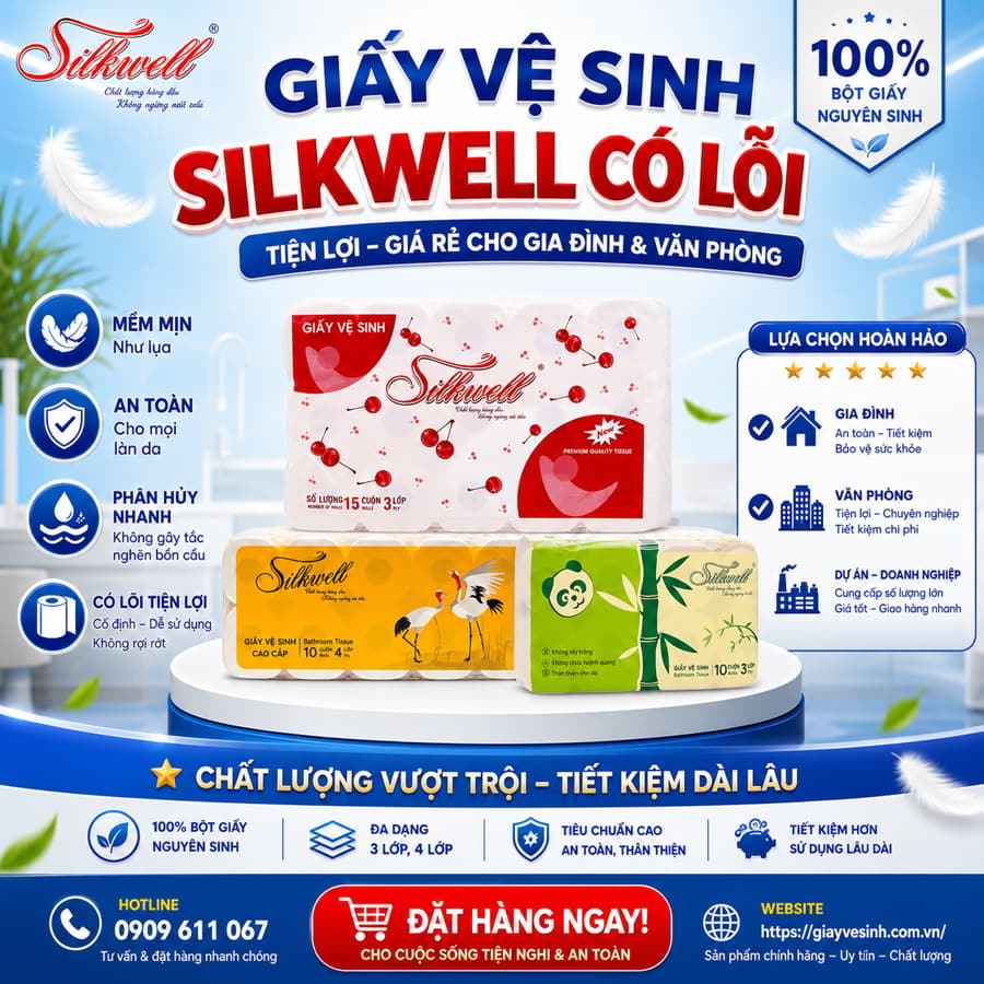 Mua giấy vệ sinh silkwell có lõi uy tín giá sỉ tốt nhất tại Horeca Việt Nam
