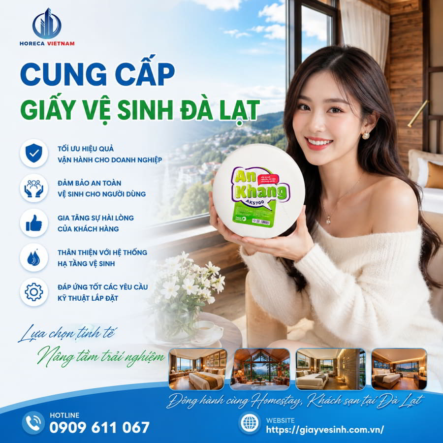 Horeca Việt Nam cung cấp giấy vệ sinh đà lạt uy tín chính hãng giá tốt nhất