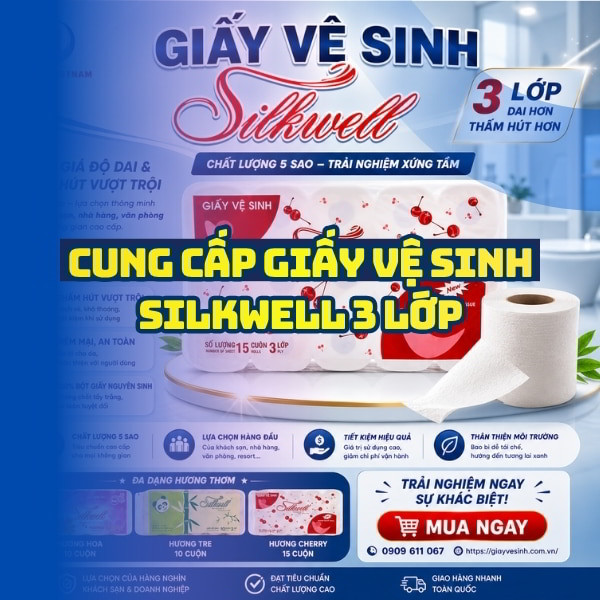 Horeca Việt Nam cung cấp giấy vệ sinh silkwell 3 lớp giá tốt giao hàng tận nơi