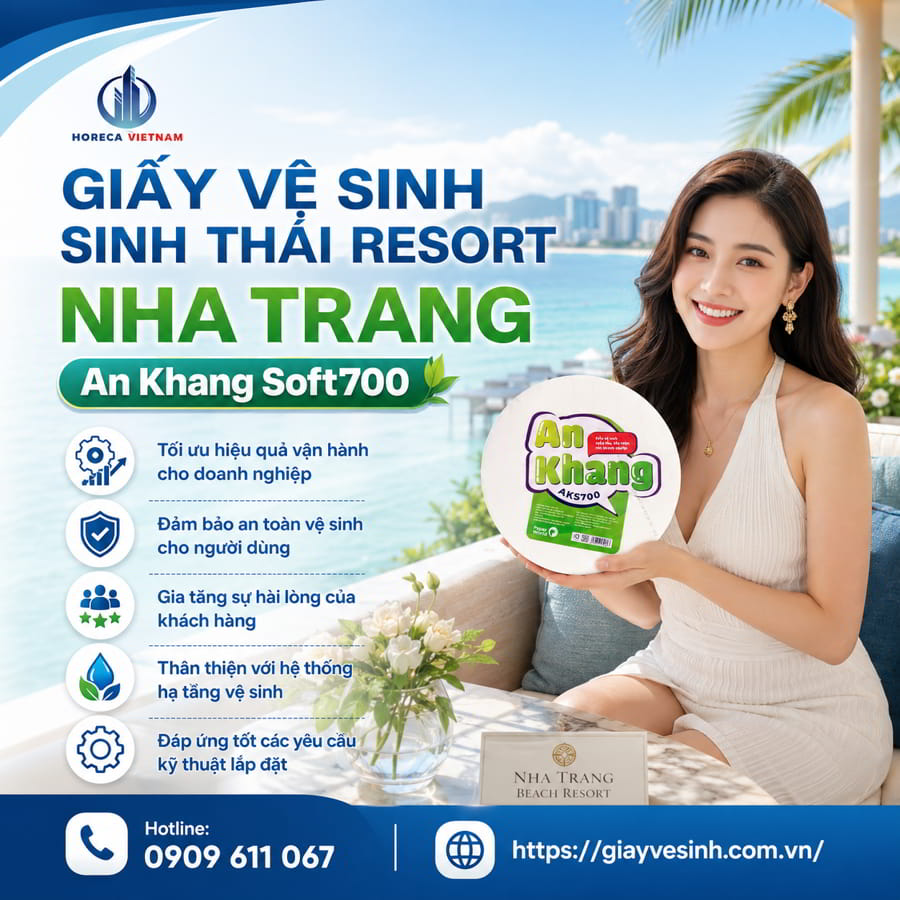 Horeca Việt Nam địa chỉ cung cấp giấy vệ sinh sinh thái resort Nha Trang uy tín giá tốt nhất