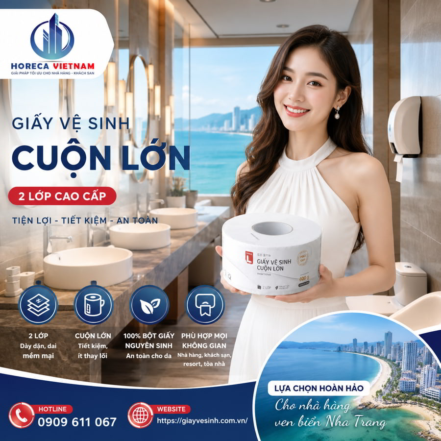 Horeca Việt Nam địa chỉ mua giấy vệ sinh Lotte có lõi cao cấp giá sỉ tốt nhất