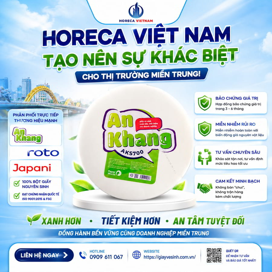 Horeca Việt Nam tổng kho giấy vệ sinh Đà Nẵng uy tín giá tốt
