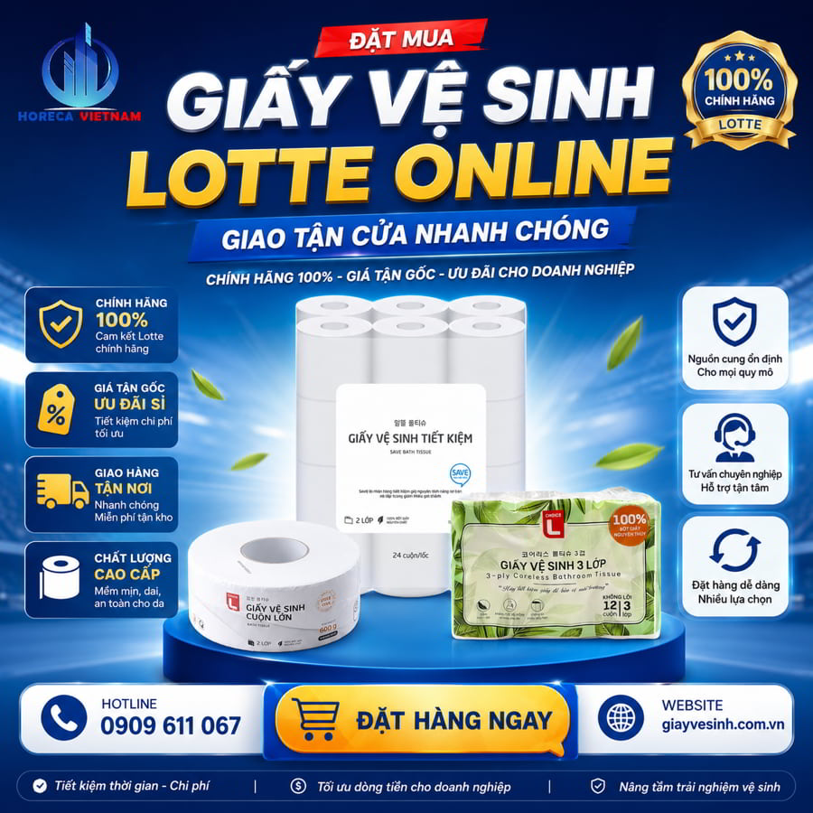 Hướng dẫn mua giấy vệ sinh lotte online tại Horeca Việt Nam