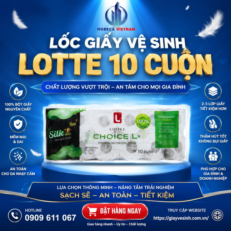 Mua lốc giấy vệ sinh lotte 10 cuộn uy tín giá tốt nhất tại Horeca Việt Nam
