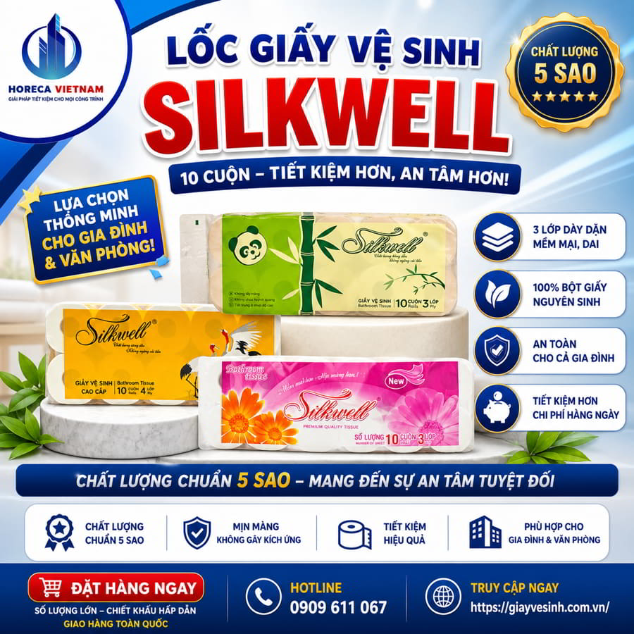 Mua giấy vệ sinh silkwell 10 cuộn uy tín giá sỉ tốt nhất tại Horeca Việt Nam
