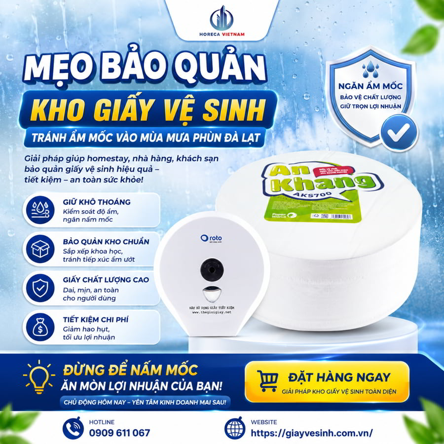 Cách bảo quản giấy mùa mưa Đà Lạt tốt nhất tại Horeca Việt Nam
