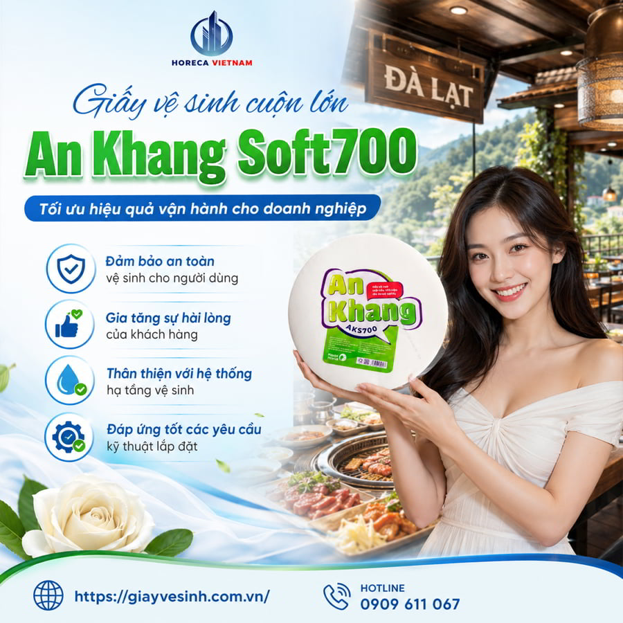 Mua giấy vệ sinh cuộn lớn An Khang chính hãng cao cấp giá sỉ giao hàng tận nơi tại Horeca Việt Nam