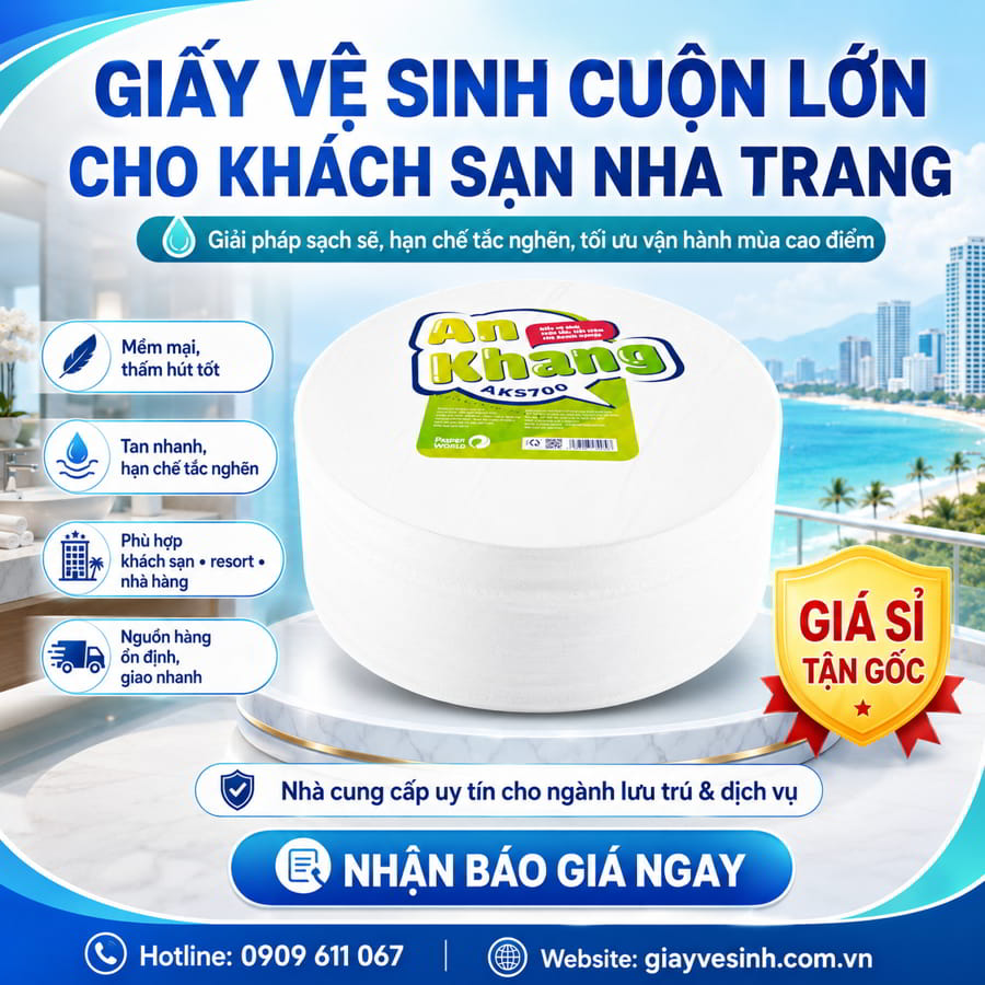 Mua giấy vệ sinh cuộn lớn Nha Trang chính hãng giá sỉ tốt nhất tại Horeca Việt Nam
