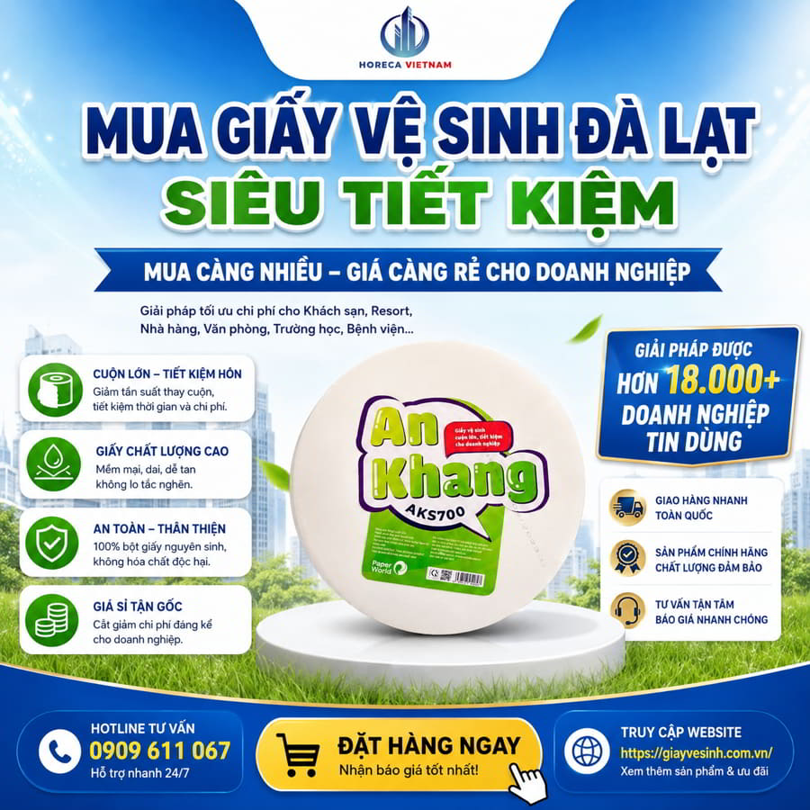 Mua Giấy vệ sinh Đà Lạt uy tín siêu tiết kiệm tại Horeca Việt Nam