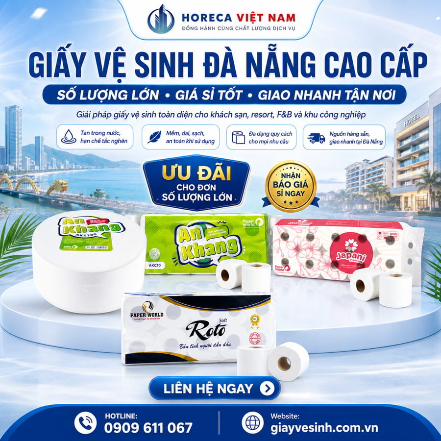 Mua giấy vệ sinh Đà Nẵng cao cấp số lượng lớn giá sỉ tốt nhất tại Horeca Việt Nam