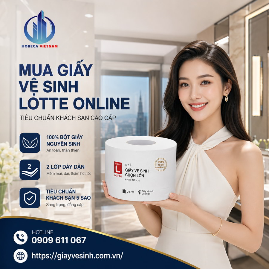 Mua giấy vệ sinh Lotte cam kết chính hãng giá tốt nhất tại Horeca Việt Nam