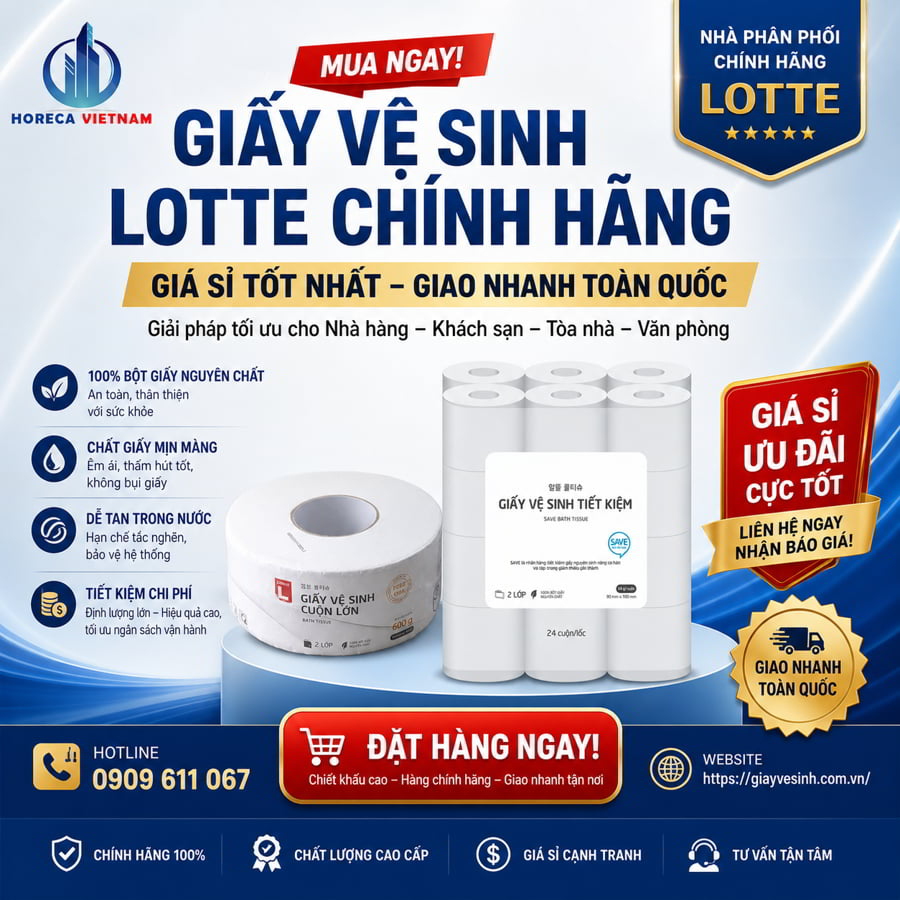 Mua giấy vệ sinh Lotte chính hãng giá sỉ tốt nhất tại Horeca Việt Nam
