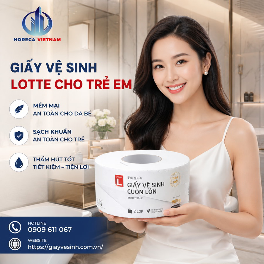 Mua giấy vệ sinh lotte cho trẻ em cao cấp chính hãng giá tốt nhất tại Horeca Việt Nam